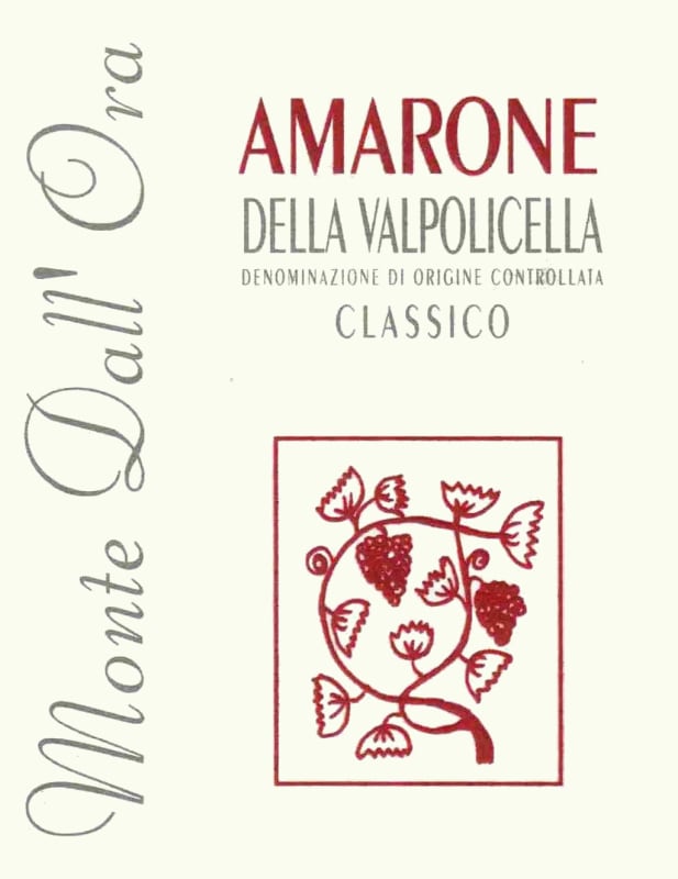 Monte Dall'Ora Amarone della Valpolicella Classico 2010 Front Label