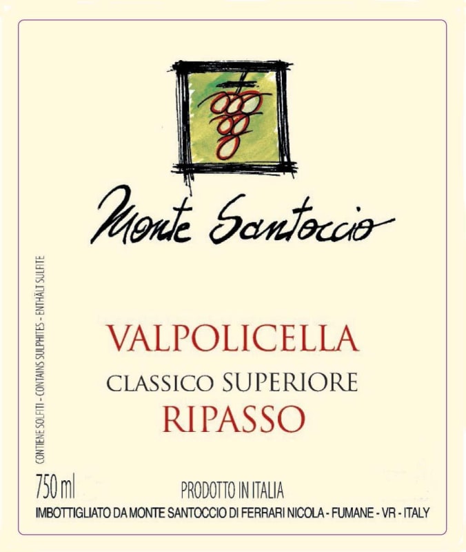 Monte Santoccio Valpolicella Ripasso Classico Superiore 2010 Front Label