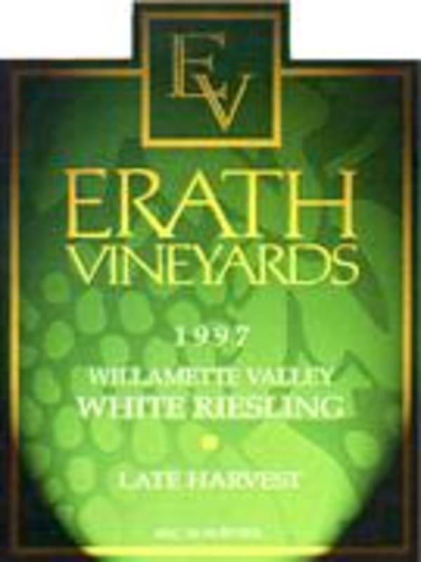 Erath Riesling Late Harvest 1997 Front Label