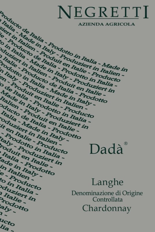 Negretti Langhe Dada Chardonnay 2013 Front Label