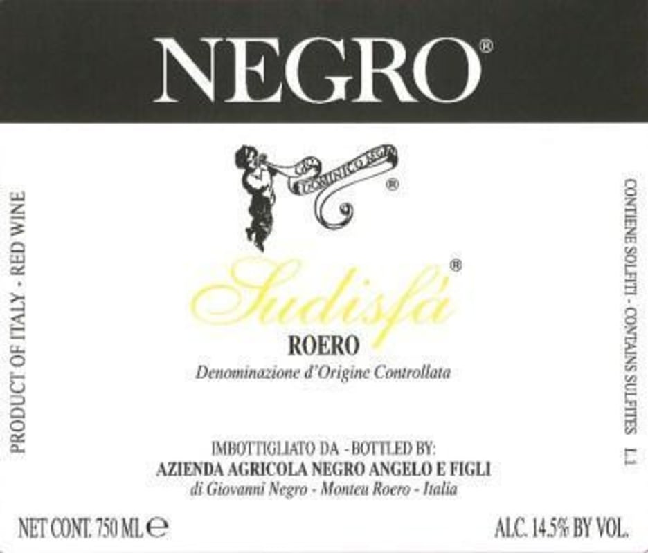 Azienda Agricola Negro Angelo e Figli Roero Sudisfa 2006 Front Label