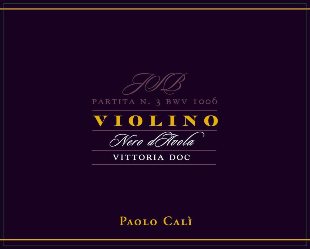 Paolo Cali Vittoria Violino Nero d'Avola 2011 Front Label
