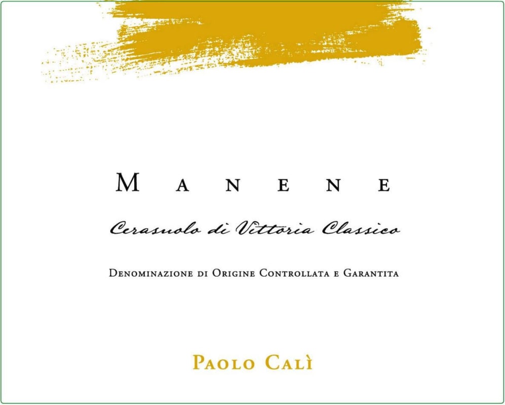 Paolo Cali Cerasuolo di Vittoria Manene 2012 Front Label
