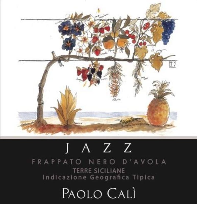 Paolo Cali Terre Siciliane Jazz Frappato Nero d'Avola 2014 Front Label