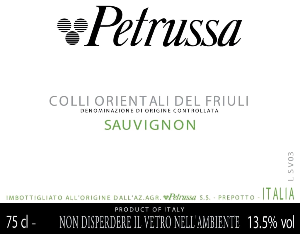 Azienda Agricola Petrussa Colli Orientali del Friuli Sauvignon Blanc 2006 Front Label