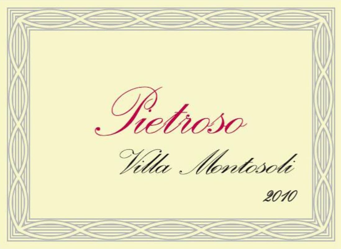 Pietroso Toscana Villa Montosoli 2010 Front Label