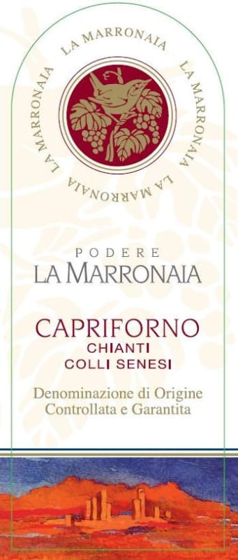 Azienda Agricola Podere La Marronaia Chianti Colli Senesi Capriforno 2012 Front Label