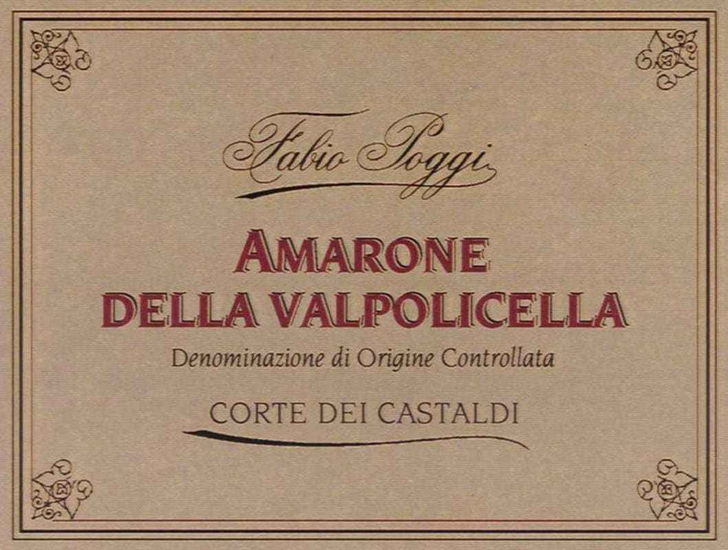 Azienda Agricola Poggi Giorgio Amarone della Valpolicella Classico Corte dei Castaldi 2009 Front Label