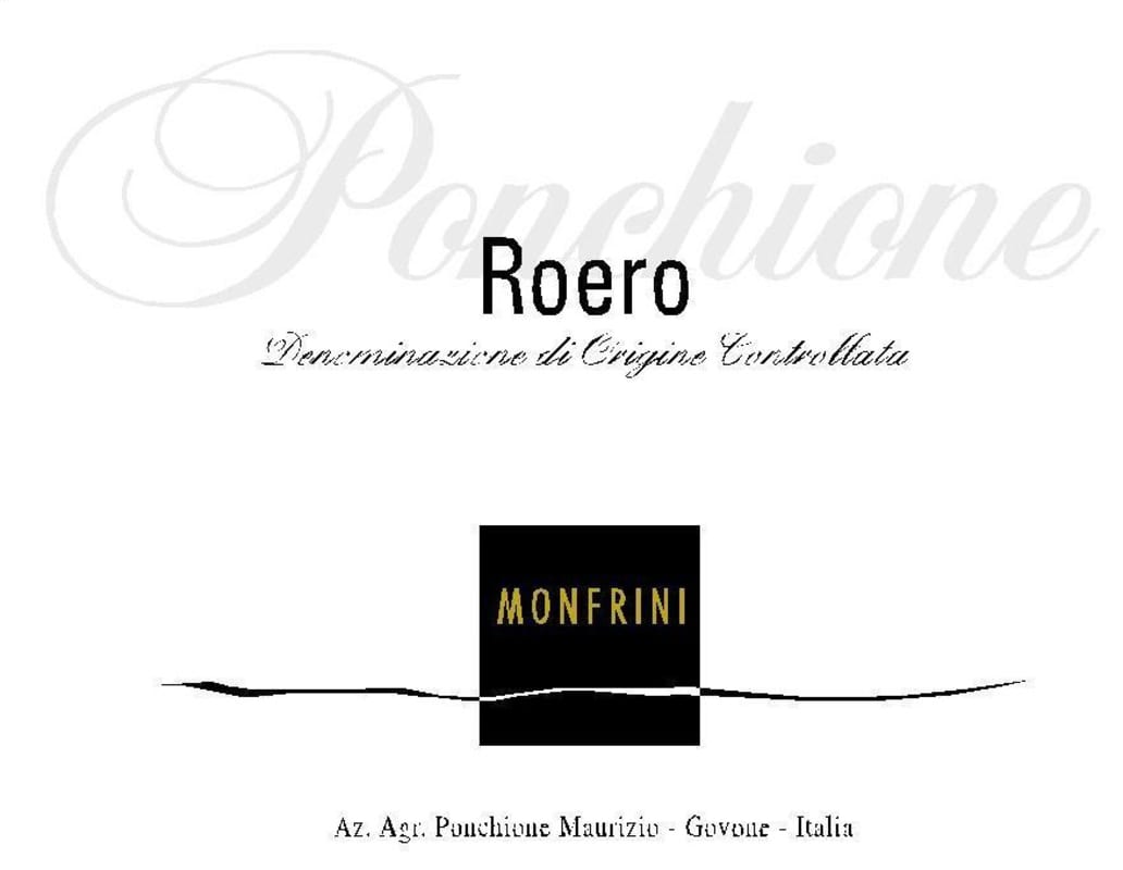 Azienda Agricola Ponchione Maurizio Roero Monfrini 2007 Front Label