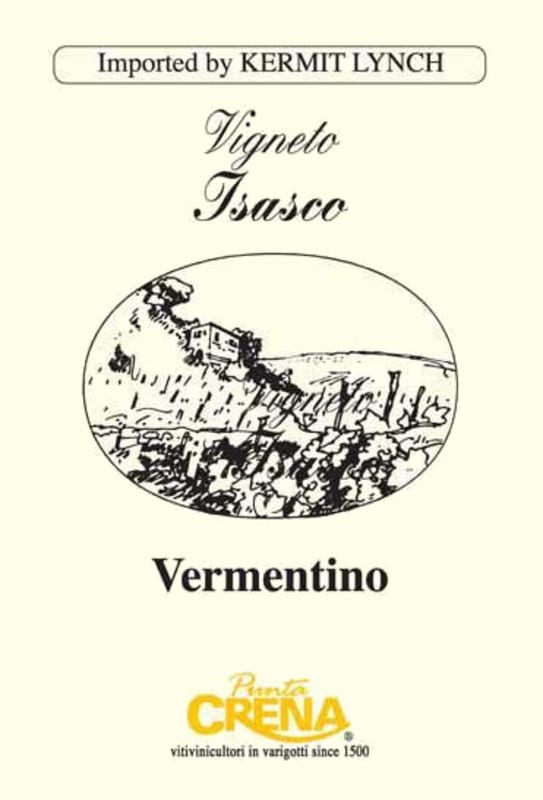 Punta Crena Riviera Ligure di Ponente Vigneto Isasco Vermentino 2013 Front Label