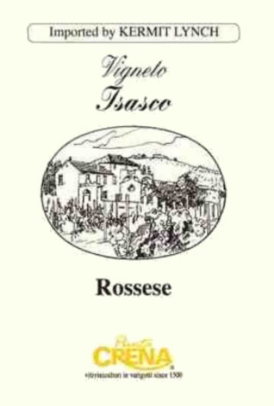 Punta Crena Vigneto Isasco Rossese 2012 Front Label