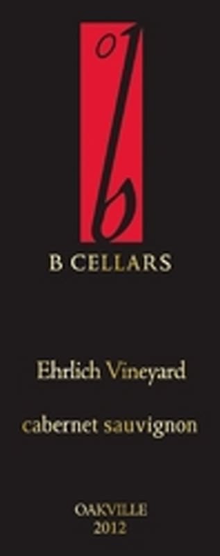 B Cellars Ehrlich Vineyard Cabernet Sauvignon 2012 Front Label