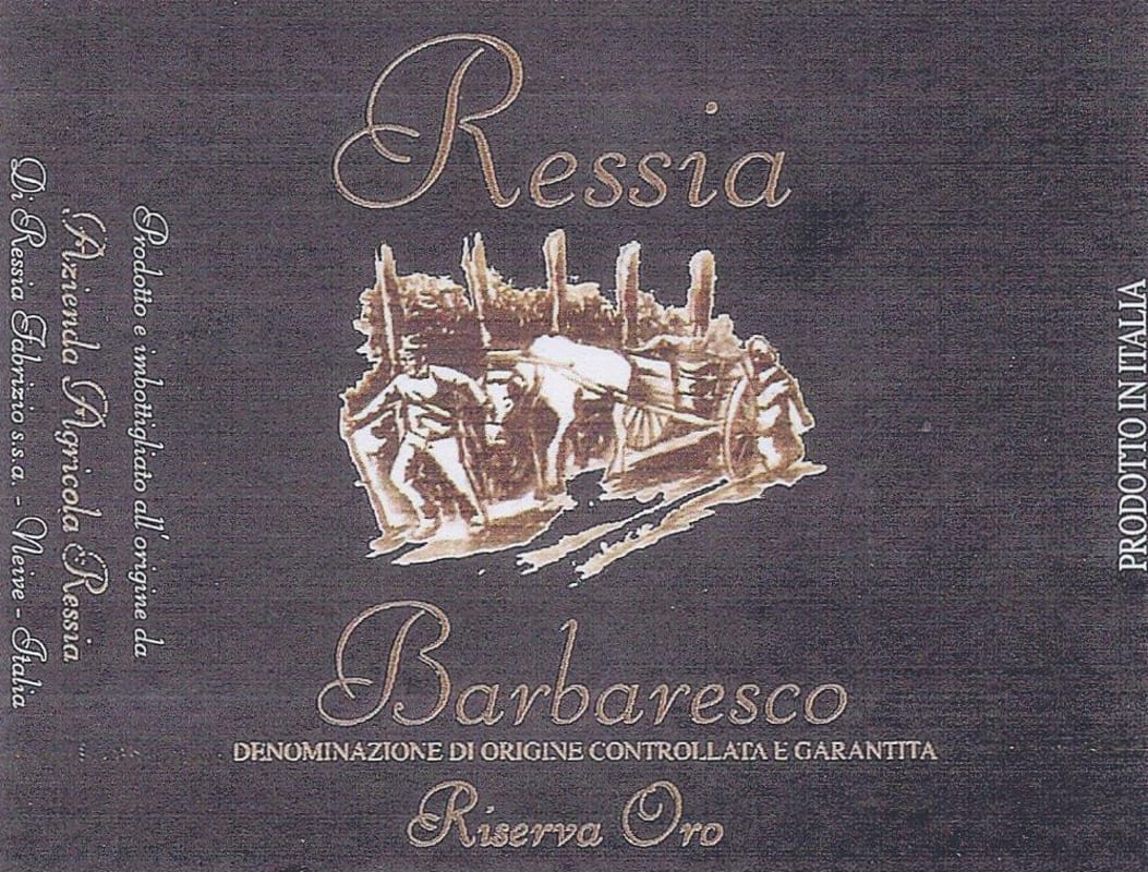 Azienda Agricola Ressia Barbaresco Oro Riserva 2009 Front Label