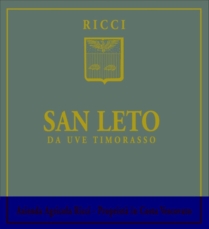 Daniele Ricci Colli Tortonesi Da Uve Timorasso 2008 Front Label