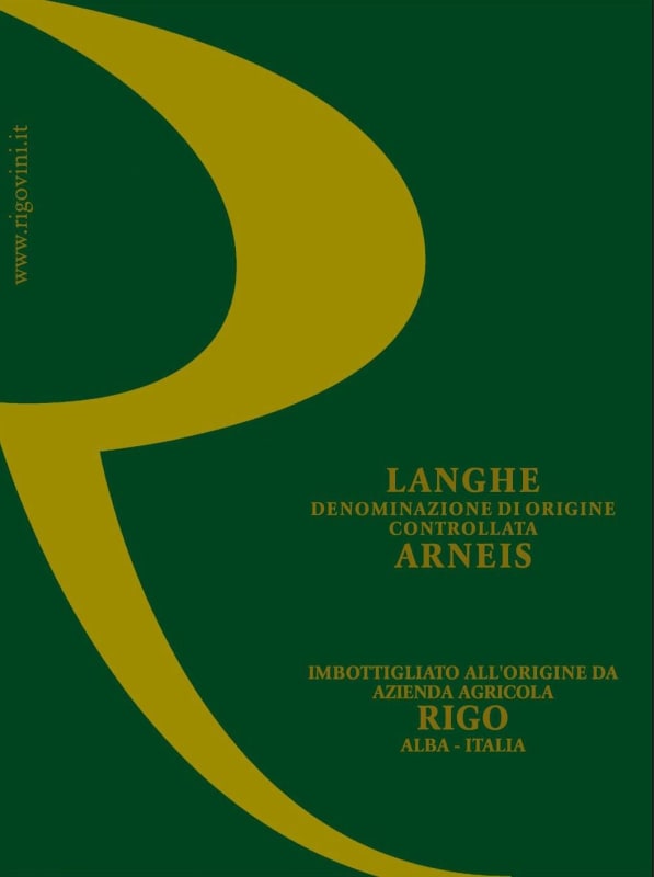 Azienda Agricola Rigo Vini Langhe Arneis 2015 Front Label