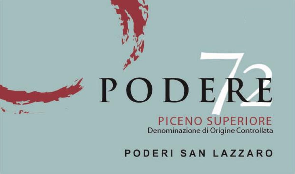 Poderi San Lazzaro Rosso Piceno Superiore Podere 72 2013 Front Label