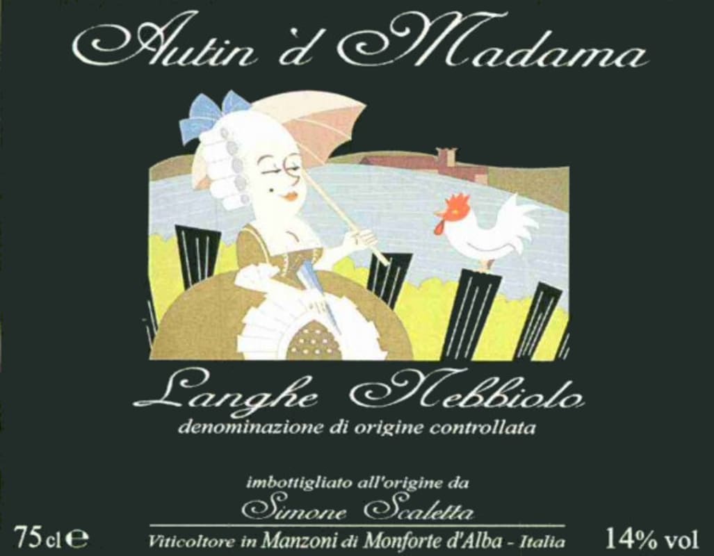 Simone Scaletta Autin 'd Madama 2012 Front Label