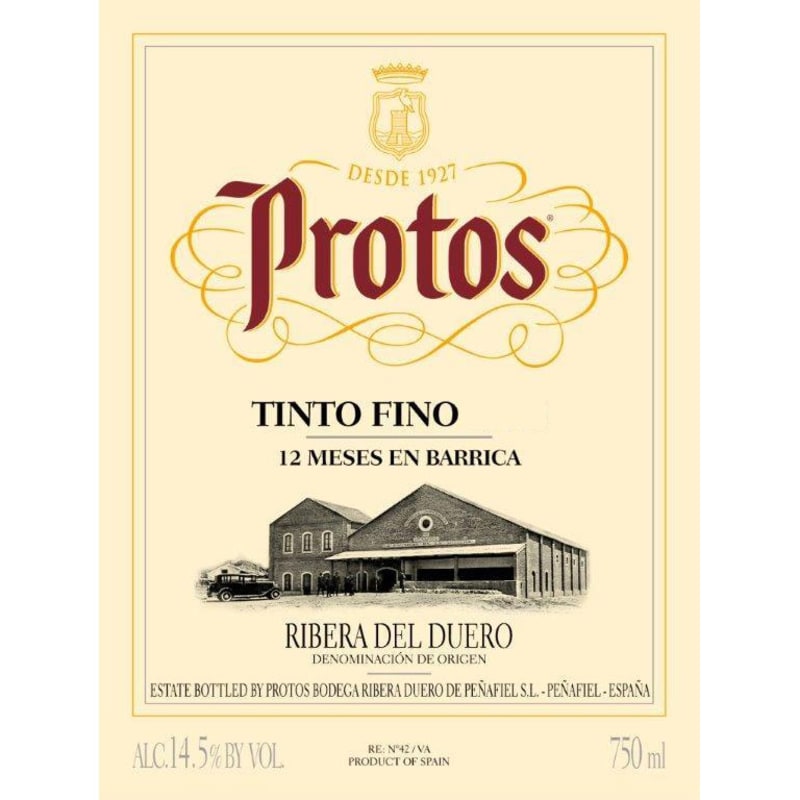 Protos Tinto Fino 2015 Front Label