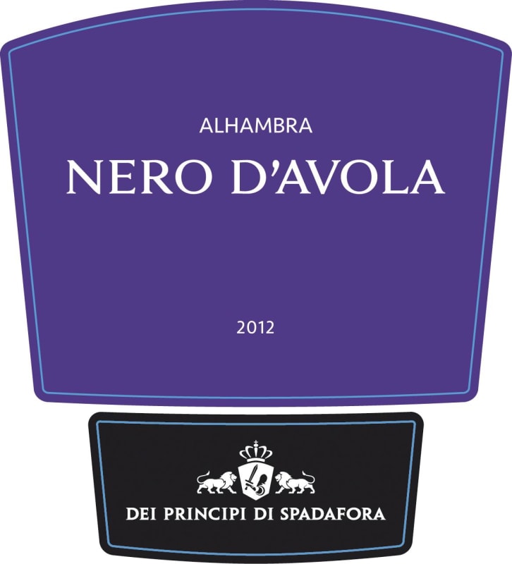 Azienda Agricola Spadafora Francesco Sicilia Alhambra Rosso 2012 Front Label