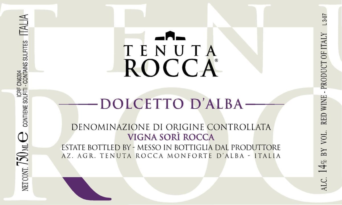 Azienda Agricola Tenuta Rocca Dolcetto d'Alba Sorri Rocca 2011 Front Label