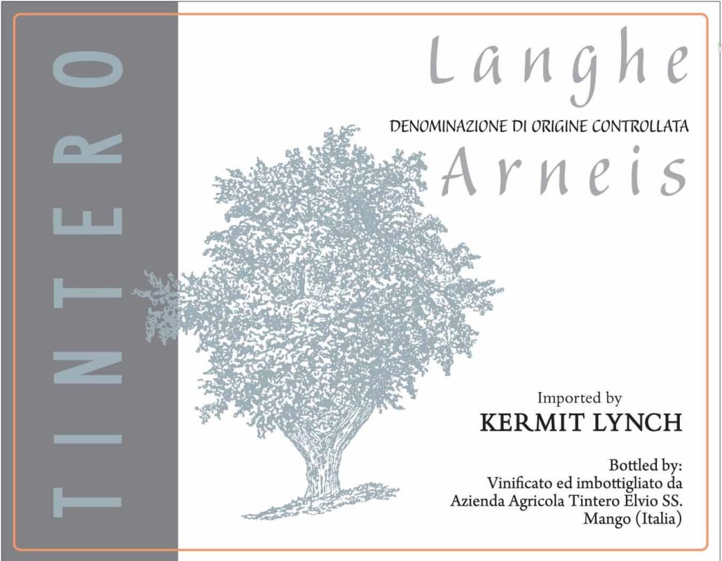 Cantine Elvio Tintero Langhe Arneis 2015 Front Label