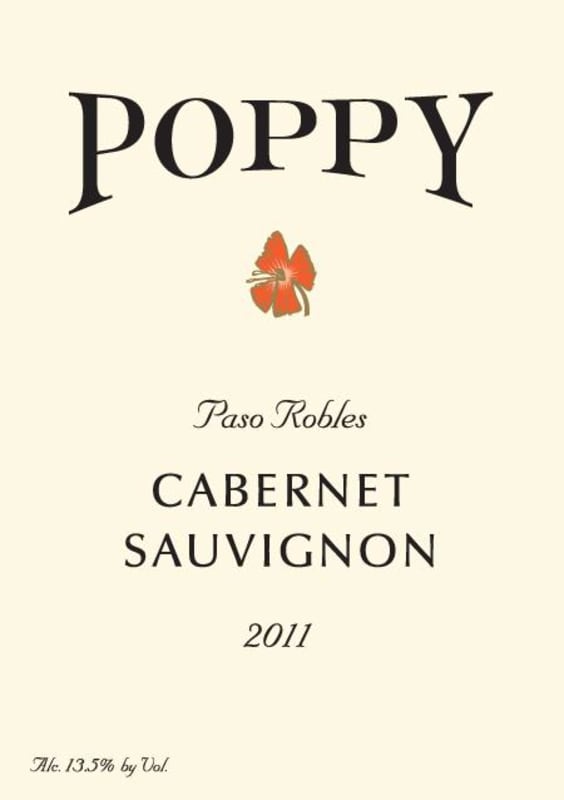 Poppy Cabernet Sauvignon 2011 Front Label