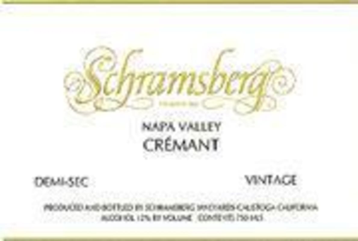 Schramsberg Cremant Demi-Sec 1997 Front Label