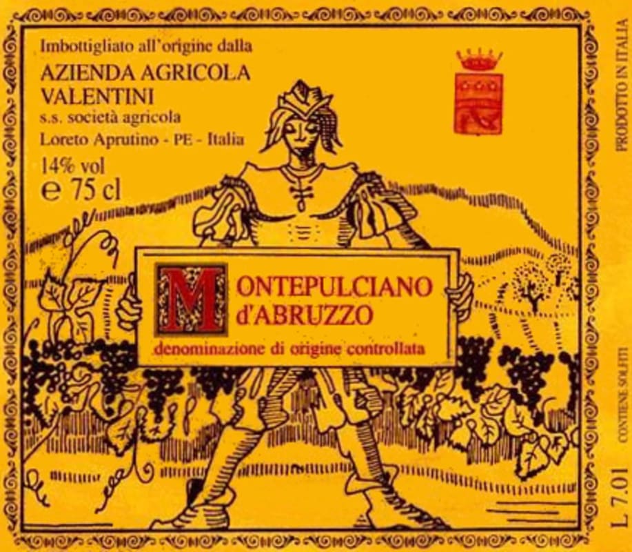 Azienda Agricola Valentini Abruzzo Montepulciano d'Abruzzo 2002 Front Label