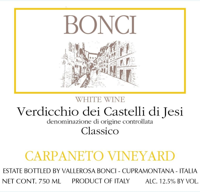 Bonci Carpaneto Verdicchio dei Castelli di Jesi Classico 2013 Front Label