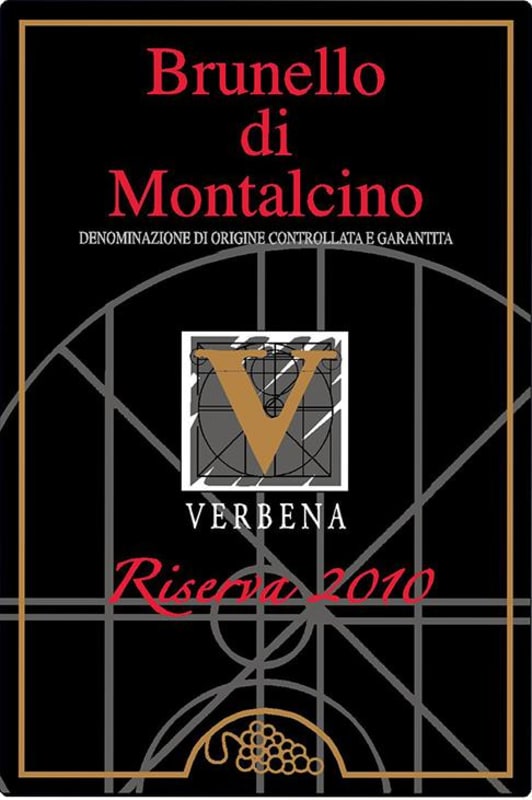 Verbena Brunello di Montalcino Riserva 2010 Front Label