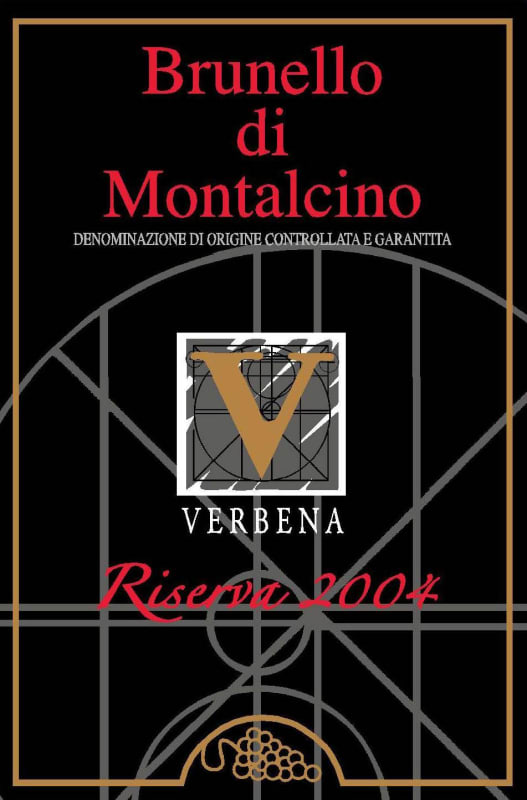 Verbena Brunello di Montalcino Riserva 2004 Front Label