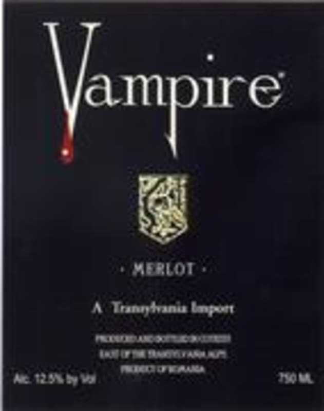 Vampire Merlot Romania 1999 Front Label