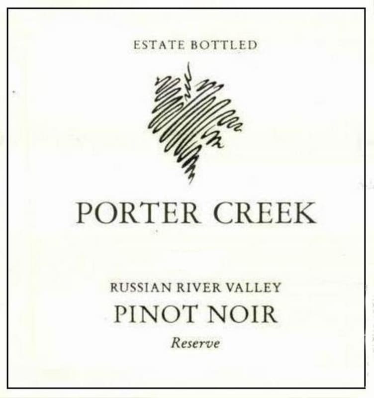 Porter Creek Winegrower's Reserve Pinot Noir 2012 Front Label