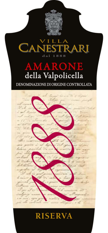 Azienda Agricola Villa Canestrari Amarone della Valpolicella Plenum 1888 Riserva 2008 Front Label