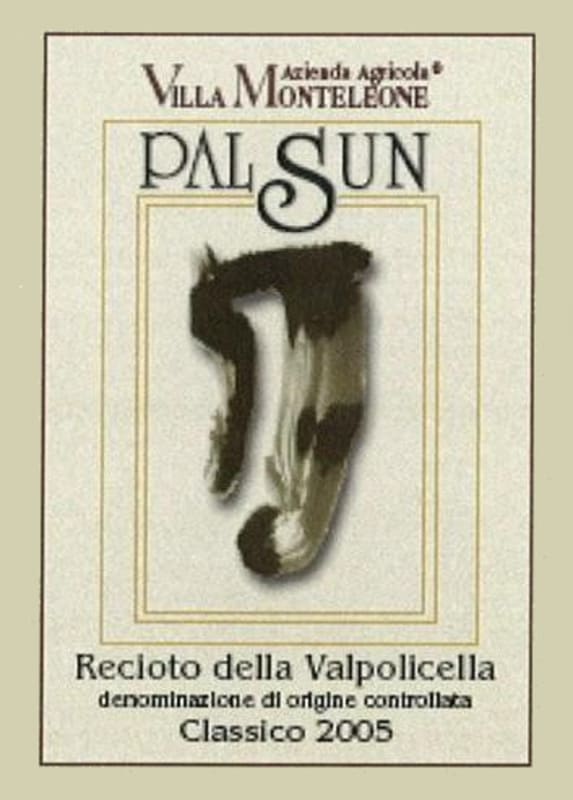 Monteleone Recioto della Valpolicella Classico Palsun 2005 Front Label