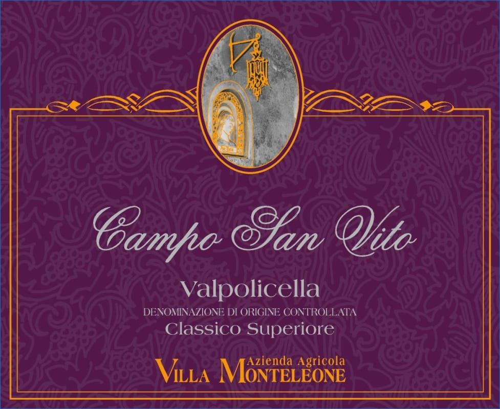 Monteleone Ripasso Campo San Vito Valpolicella Classico Superiore 2011 Front Label