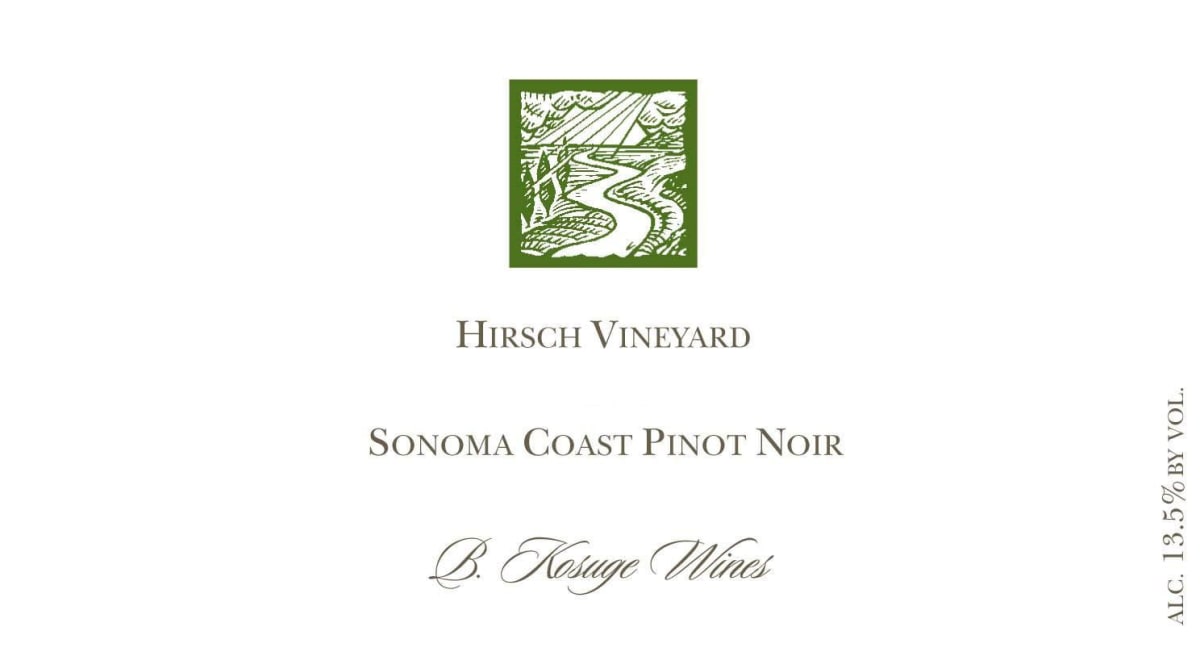 B. Kosuge Hirsch Vineyard Pinot Noir 2012 Front Label