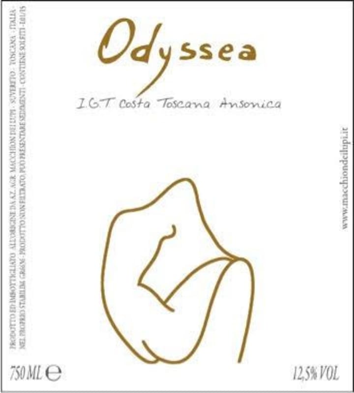 Azienda Agrigola Macchion dei Lupi Costa Toscana Odyssea Ansonica 2015 Front Label