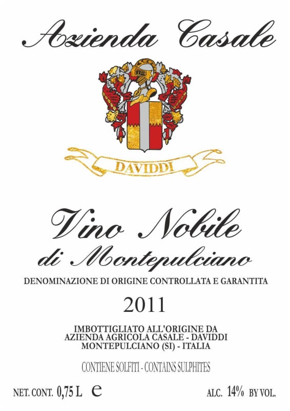 Azienda Casale Daviddi Vino Nobile di Montepulciano 2011 Front Label