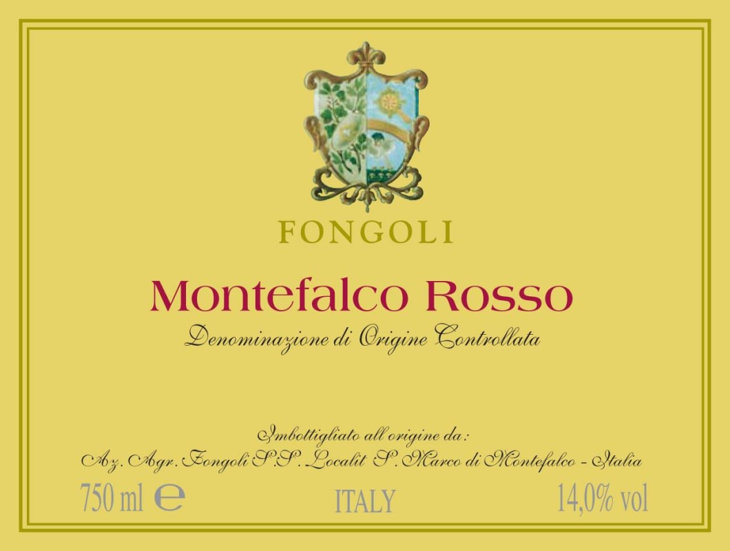 Fongoli Montefalco Rosso 2013 Front Label