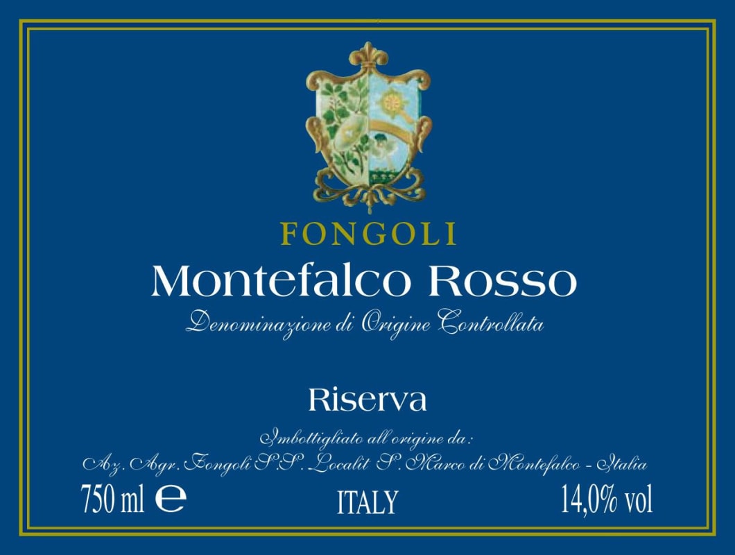 Fongoli Montefalco Riserva Rosso 2010 Front Label