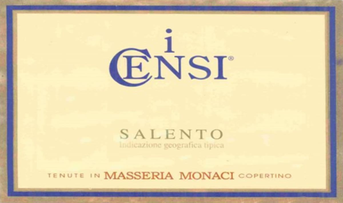 Azienda Monaci I Censi 2011 Front Label