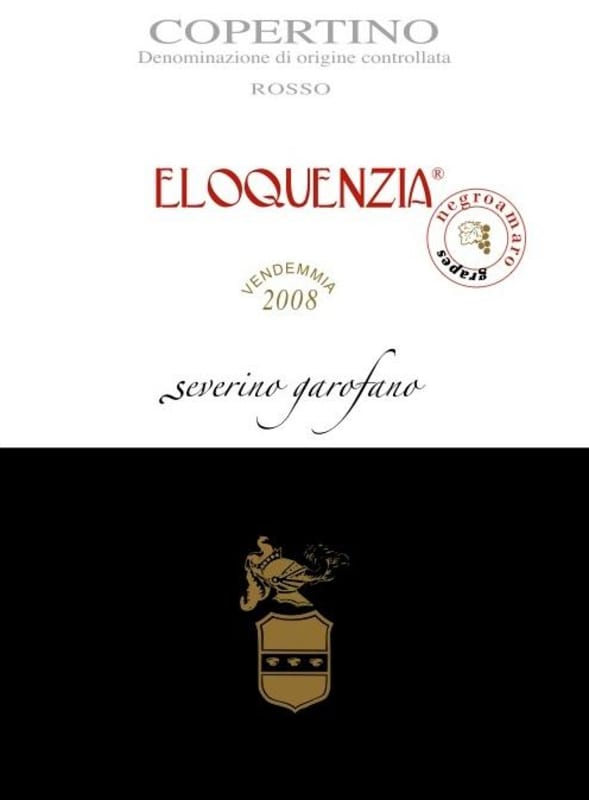 Azienda Monaci Copertino Eloquenzia 2008 Front Label