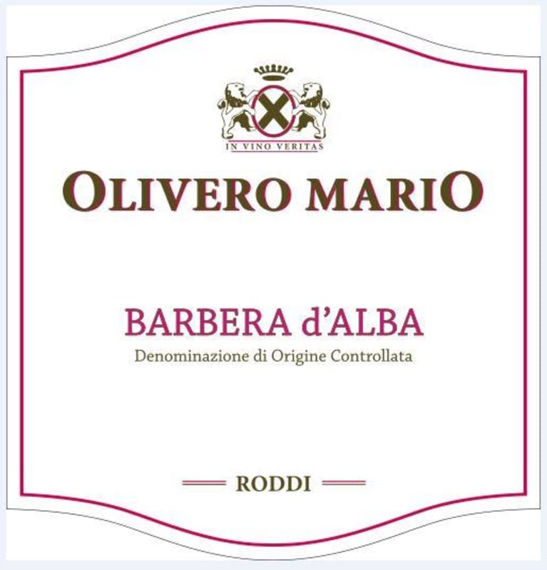 Olivero Mario Barbera d'Alba 2013 Front Label