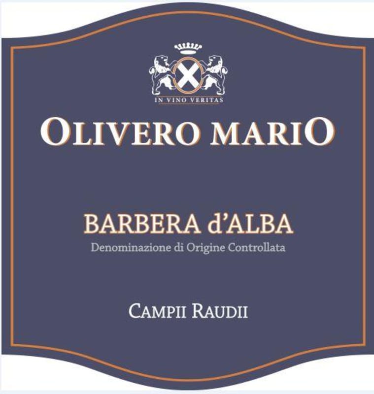 Olivero Mario Barbera d'Alba Campii Raudii 2012 Front Label