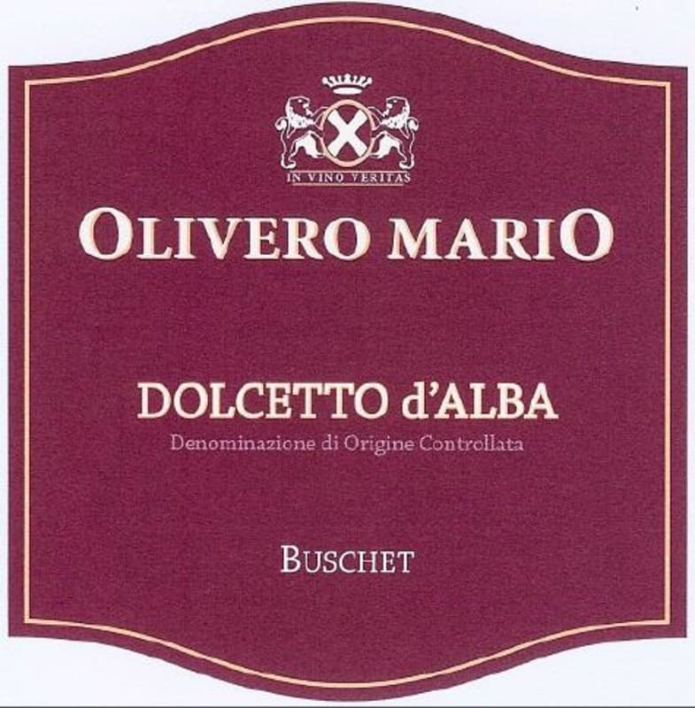Olivero Mario Dolcetto d'Alba Buschet 2012 Front Label
