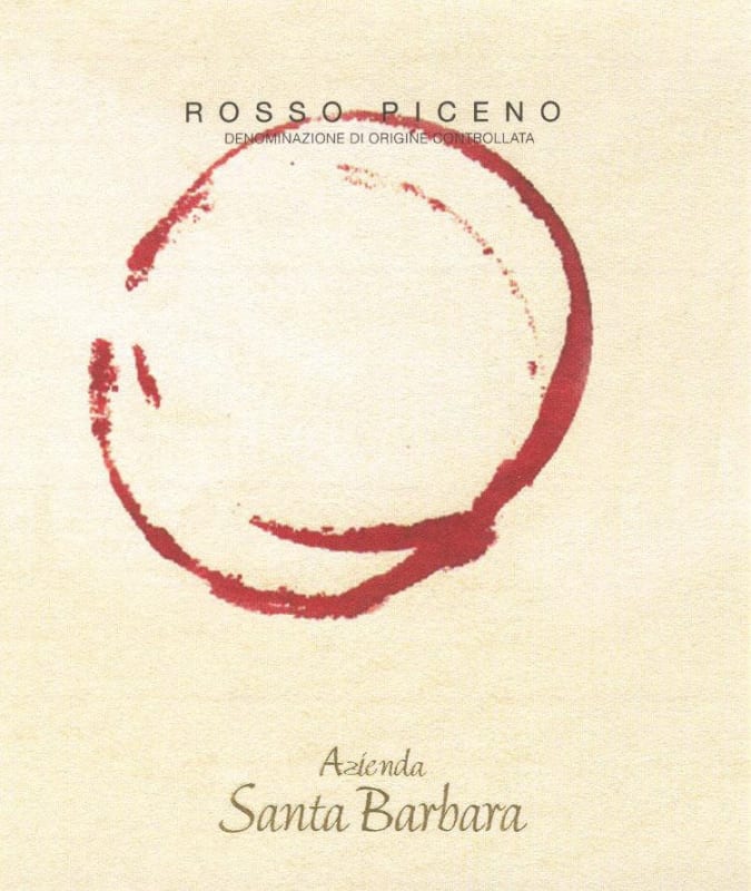Azienda Santa Barbara Rosso Piceno 2007 Front Label