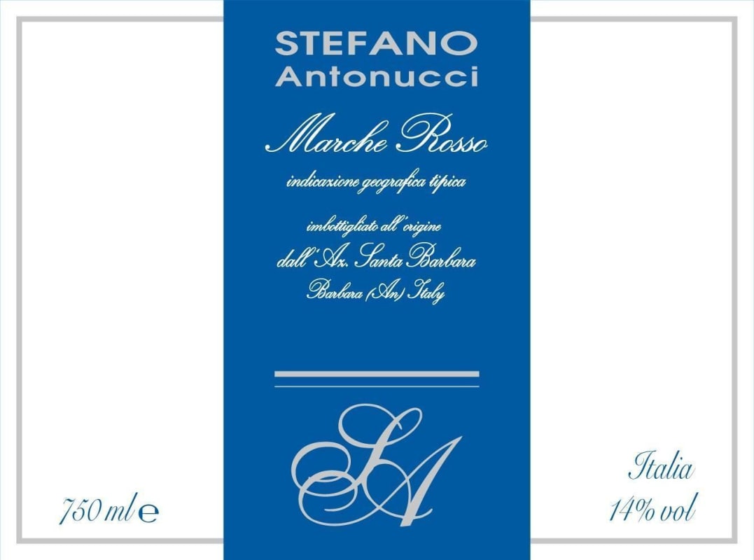 Azienda Santa Barbara Marche Stefano Antonucci Rosso 2010 Front Label