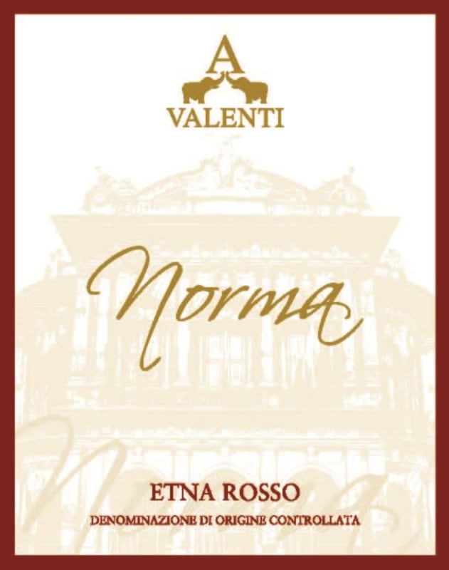 Azienda Valenti Vini Etna Rosso Norma 2012 Front Label