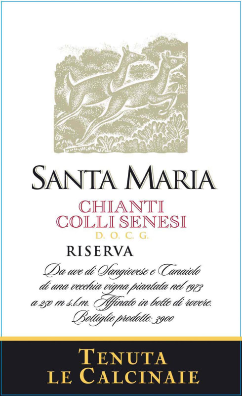 Le Calcinaie Chianti Colli Senesi Santa Maria Riserva 2010 Front Label